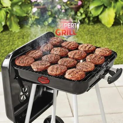 Expert Grill 17.5 Square Steel Charcoal Grill cooking