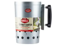 Expert Grill Chimney Starter with Safety Handle for Grilling ,Silver